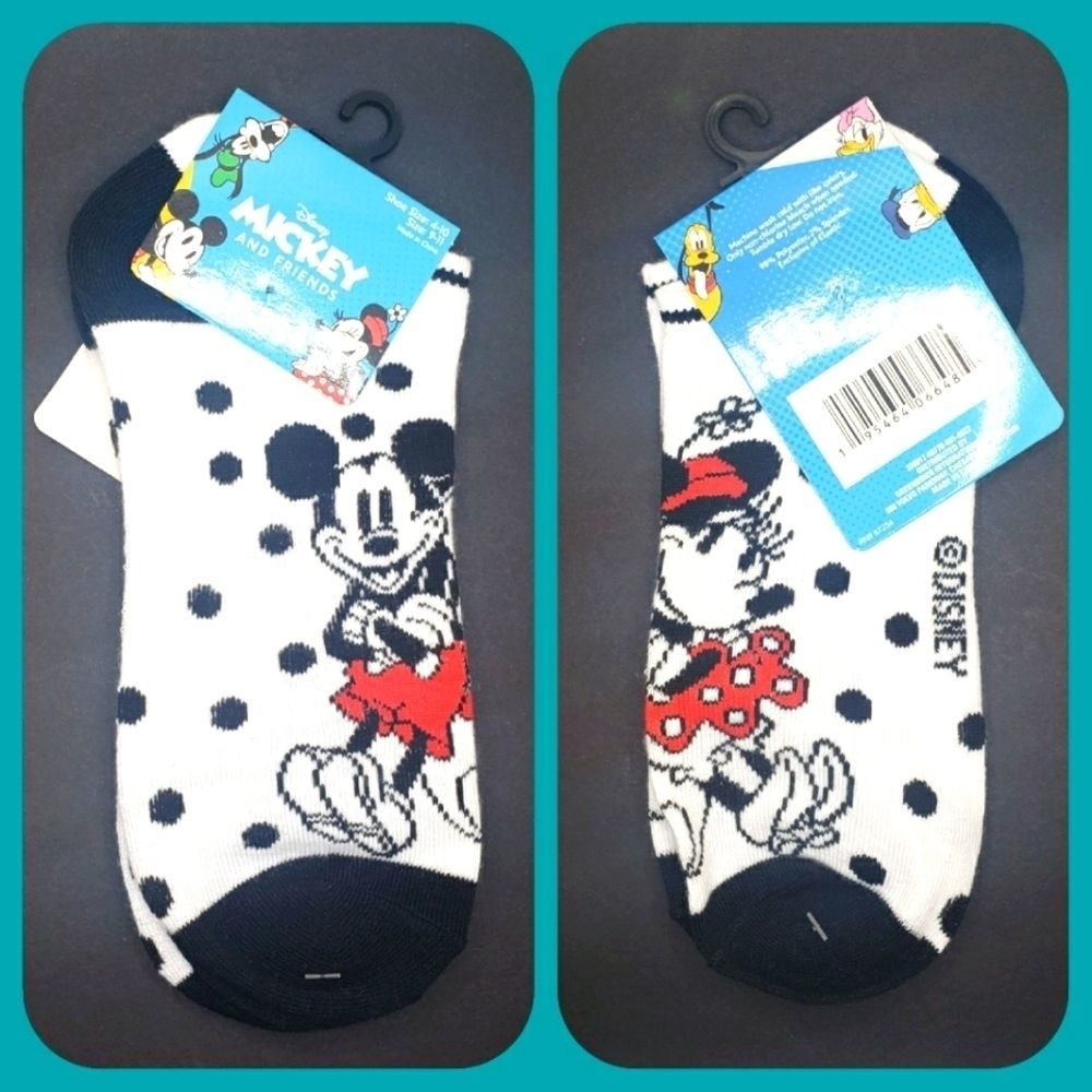 𝅺Mickey and Mouse Minnie mouse no show socks